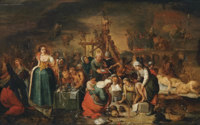 Cocina de brujas de Frans II Francken the Younger